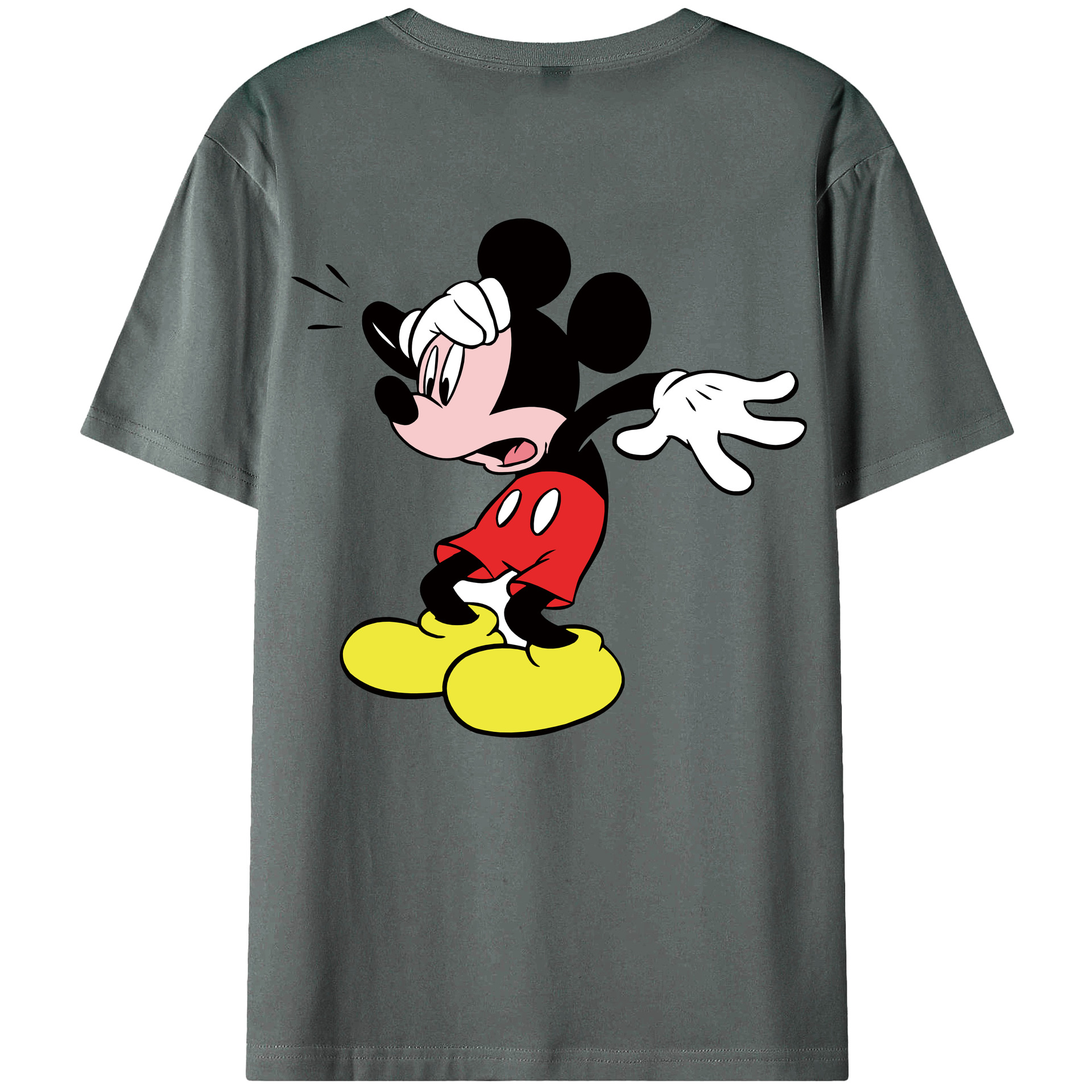 （画像用） ミッキーマウス Mickey Mouse 綿100％半袖Tシャツ（背面プリント）